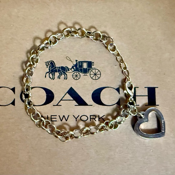 Coach Pave Crystal Heart Charm Bracelet - Picture 3 of 4